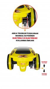 UJ Toys Müzikli ve Led Işıklı Buddy Akülü Atv 6V-Sarı - 2