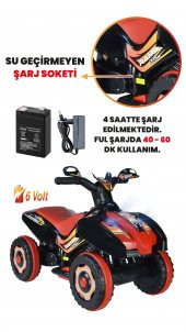 Uj Toys Müzikli Ve Led Işıklı Ranger Akülü Atv 6V-Siyah - 4