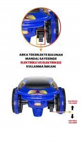 UJ Toys Müzikli ve Led Işıklı Buddy Akülü Atv 6V-Mavi - 2