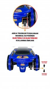 UJ Toys Müzikli ve Led Işıklı Karınca Akülü Atv 6V-Mavi - 2