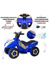 UJ Toys Uzaktan Kumandalı Akülü Atv 6v Ranger-Mavi - 6