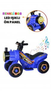 UJ Toys Müzikli ve Led Işıklı Buddy Akülü Atv 6V-Mavi - 6