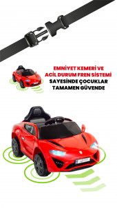 UJ Toys Jagor Akülü Araba 12V-Kırmızı - 5