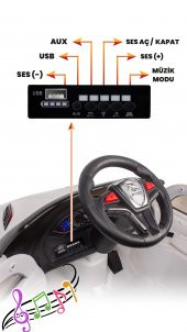 UJ Toys Jagor Akülü Araba 12V-Beyaz - 3