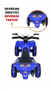 UJ Toys Müzikli ve Led Işıklı Ranger Akülü Atv 6V-Mavi - 6