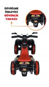 Uj Toys Müzikli Ve Led Işıklı Ranger Akülü Atv 6V-Siyah - 7