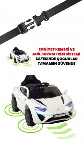 UJ Toys Jagor Akülü Araba 12V-Beyaz - 5
