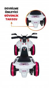 UJ Toys Müzikli ve Led Işıklı Karınca Akülü Atv 6V-Beyaz Prenses - 6