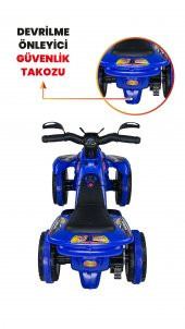 UJ Toys Müzikli ve Led Işıklı Safari Akülü Atv 6V-Mavi - 7