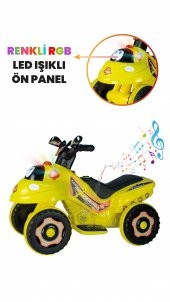 UJ Toys Müzikli ve Led Işıklı Karınca Akülü Atv 6V-Sarı - 6