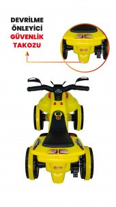 UJ Toys Müzikli ve Led Işıklı Karınca Akülü Atv 6V-Sarı - 7