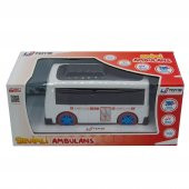 UJ Toys Sesli ve Işıklı Çarp Dön Sevimli Ambulans-Beyaz - 6