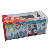 UJ Toys Sesli ve Işıklı Çarp Dön Sevimli Ambulans-Beyaz - 8