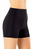 Kadın Sporcu Dalgıç Şort Yüksek Bel Düz Esnek Rahat Kısa Tayt thumbnail 2