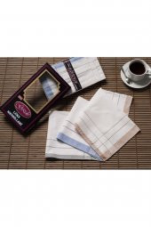 Gözde Siyah Kutulu 42x42 cm 12 Adet Kumaş Mendil-GM 01 - 2