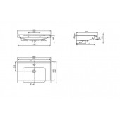 Turkuaz 80x50 Cm Anova Etejerli Lavabo 090700 - 3
