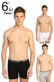 Seher Yıldızı Erkek Pamuklu Likralı Boxer 6 Lı Paket - 4