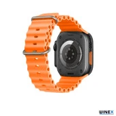 Winex T800 Ultra Android İos Uyumlu Akıllı Saat Siyah Kasa Turuncu Kordon thumbnail 3