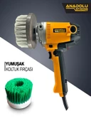 Anadolu Strong 900 Watt Devir Ayarlı Zımpara Parlatma Koltuk Yıkama ve Polisaj Makinası Koltuk Fırçalı Set - 3