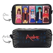 Kalem Kutusu Anime Grup Kalemkutu Vegan Deri İki Bölmeli Kalemlik thumbnail 2