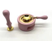 Davetiye Mum Mühürü Uygulama Seti Pembe Renk 455 Çelenk thumbnail 3