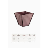 Ahşap Desen Çiçek Saksısı 1 Ad. 1,2 Lt -(ALY-502) - 3