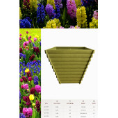 Ahşap Desen Çiçek Saksısı 1 Ad. 1,2 Lt -(ALY-502) - 1
