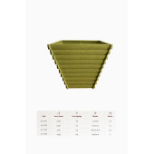 Ahşap Desen Çiçek Saksısı 1 Ad. 1,2 Lt -(ALY-502) - 3