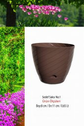 Sedef Çiçek Saksı No:1 (0,65 Lt) - 1