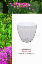 Sedef Çiçek Saksı No:1 (0,65 Lt) - 1