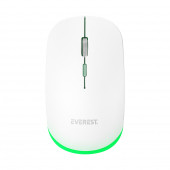 Everest Km-1500 Beyaz Kablosuz Şarj Edilebilir Rainbow Aydınlatmalı Q Multimedia Klavye + Mouse Set TYC00600578393 - 5
