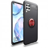 Huawei P40 Lite Kılıf Yüzüklü Kamera Korumalı Range Silikon Kılıf - 4