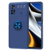 Xiaomi Poco X4 Pro 5G Kılıf Yüzüklü Kamera Korumalı Range Silikon Kılıf - 3