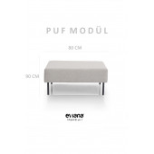 Kagu Serisi Köşe Takımı Puflu Puzzle - 4