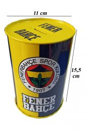 Fenerbahçe Metal Kumbara Orta Boy Orjinal Lisanslı 1 Adet FB Kumbara Taraftar Kumbara Sarı Kanarya 11x15.5 cm - 1