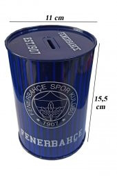 Fenerbahçe Metal Kumbara Orta Boy Orjinal Lisanslı 1 Adet FB Kumbara Taraftar Kumbara Sarı Kanarya 11x15.5 cm - 1