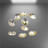 Çift Delikli Octagon 14 mm Şampanya Kristal Cam Avize Taşı 25 Adet - 3