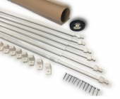 Briz Çubuğu 40 - 60 cm 6 lı PAKET Ayarlanabilir Alüminyum Kapı Pencere Briz Çubuğu - 1