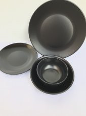 Mat Siyah 24 Parça 6 Kişilik Yemek Takımı - 4