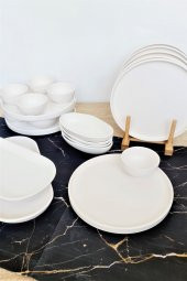 Stackable Mat Beyaz 22 Parça 6 Kişilik Kahvaltı Takımı - 3