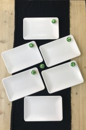 Kare Mat Krem 6 Adet 31 x 21 cm  Kahvaltı Servis - 1