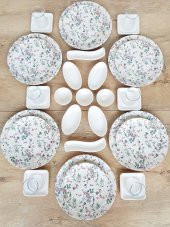 Flowers Mat Beyaz 33 Parça 6 Kişilik Kahvaltı Takımı - 2
