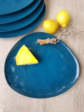 Trior Organik Mat Mavi 32 cm Kahvaltı Takımı - 2