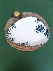 Tropikal Desen Kayık Tabak 30x25 cm - 1