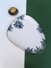 Tropikal Desen Kayık Tabak 30x25 cm - 2