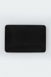 Mat Siyah Kayık Tabak 33x21 Cm 2 Adet - 4