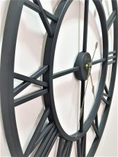 Ultima Regal Dekoratif Mat Siyah Ferforje 76 Cm.2688 B İskelet Duvar Saati Büyük Boy - 1