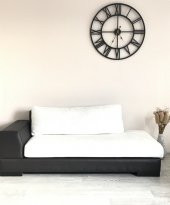 Ultima Regal Dekoratif Mat Siyah Ferforje 76 Cm.2688 B İskelet Duvar Saati Büyük Boy - 2
