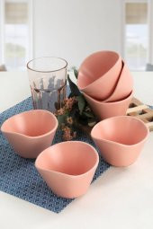 Mat Açık Pembe Tigela Çerezlik / Sosluk 11 Cm 6 Adet - 1