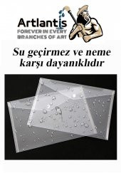 A5 Çıtçıtlı Dosya Şeffaf 1 Adet A-5 Çıtçıtlı Zarf Dosya Transparan 17x22.5 cm Küçük Boy Çıtçıtlı Dosya - 3